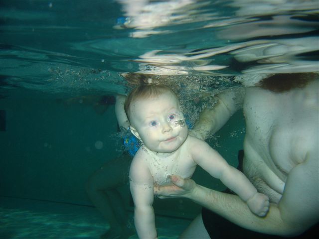 Arlo swimming