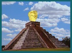 [ Mysterious Aztec pyramid: the golden head of Ayn
Rand? ]